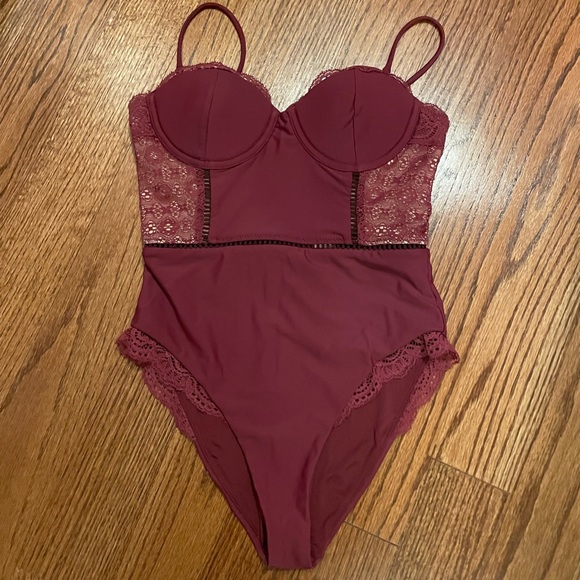 NWT Jonathan Simkhai Lace Bustier One Piece Swimsuit - Picture 7 of 10